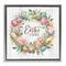 Stupell Industries Easter Wishes Wreath Floater Framed Art